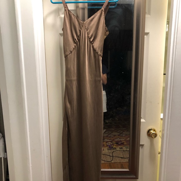 cabin love silk slip dress